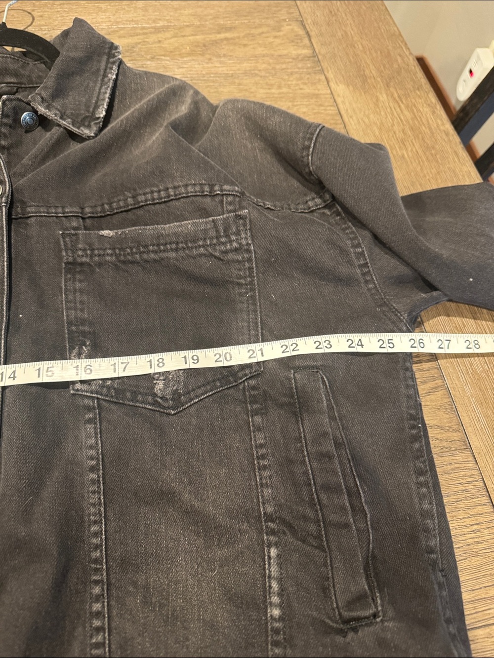 Free People Oversized Washed Black Jean Jacket - Picture 5 of 6